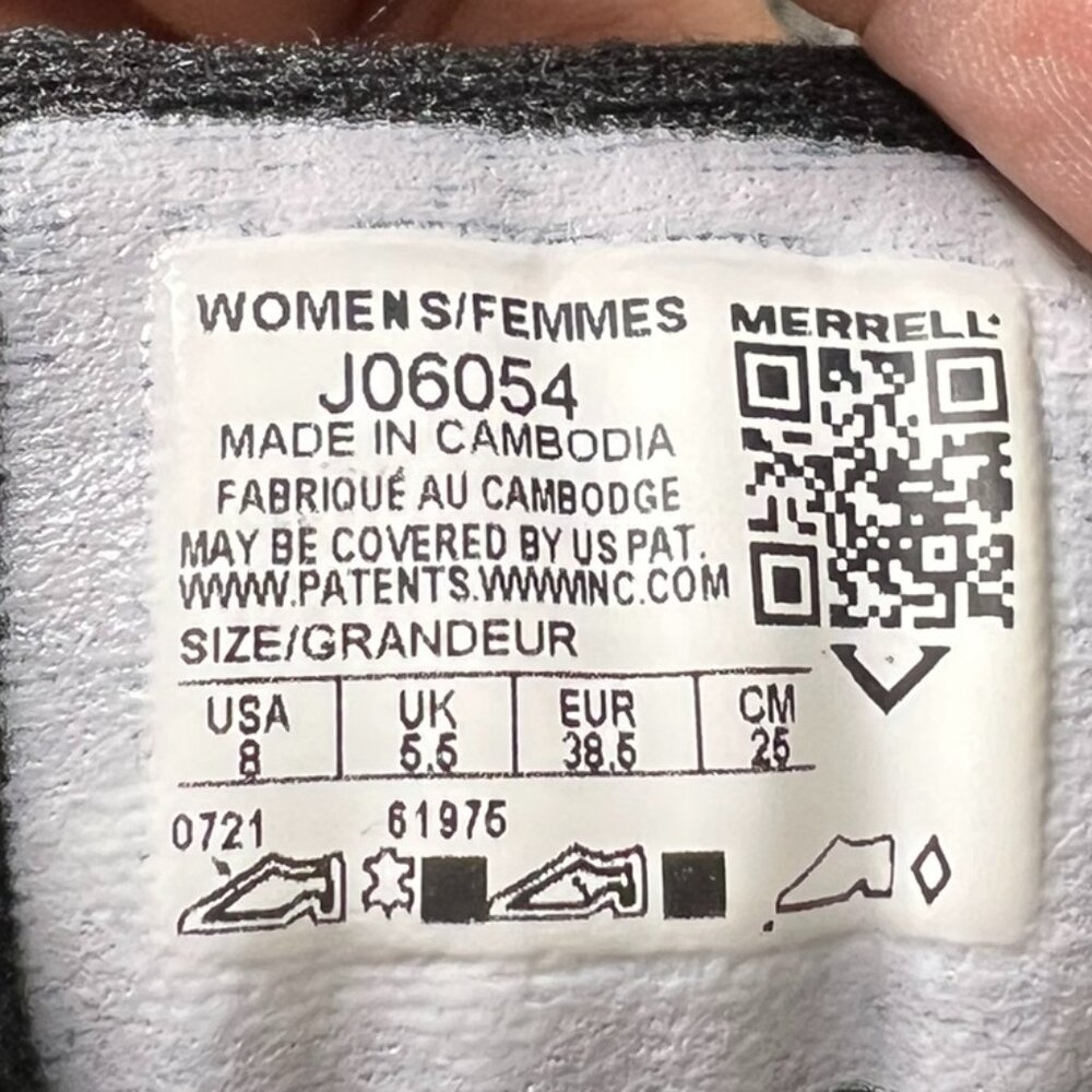 Merrell Women's Gray and Black Hiking Shoes - Picture 6 of 7